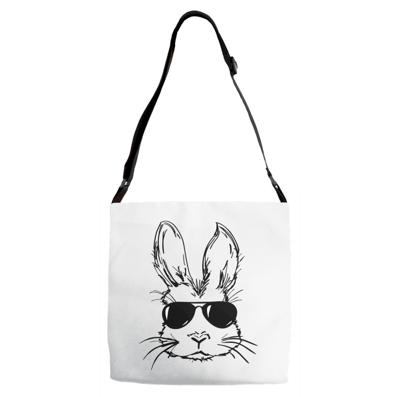 Bunny Face With Sunglasses Easter Day For Boys Men Kids Adjustable Strap Totes by bakien89 | Artistshot