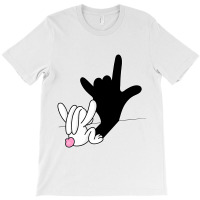 Bunny Reflection I Love You Hand Sign Language Asl Easter T Shirt T-shirt | Artistshot