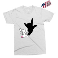 Bunny Reflection I Love You Hand Sign Language Asl Easter T Shirt Exclusive T-shirt | Artistshot