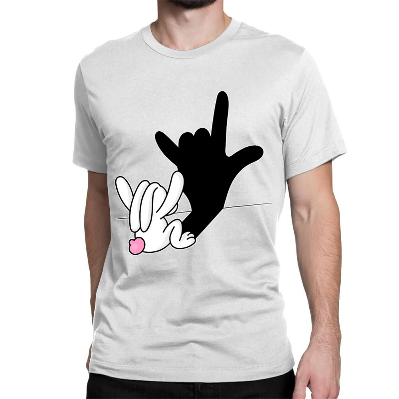 Bunny Reflection I Love You Hand Sign Language Asl Easter T Shirt Classic T-shirt by bakien89 | Artistshot