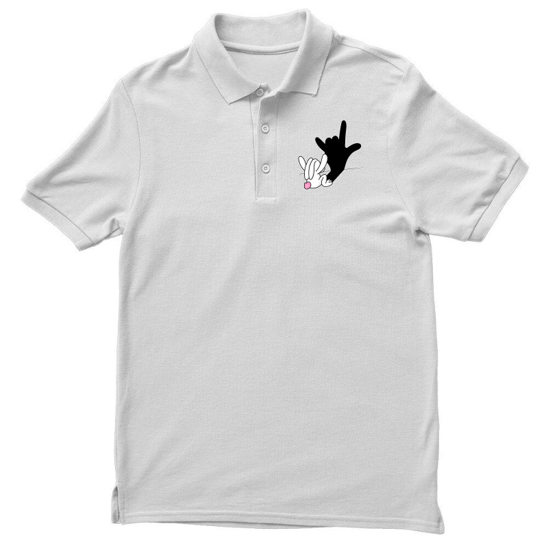 Bunny Reflection I Love You Hand Sign Language Asl Easter T Shirt Men's Polo Shirt by bakien89 | Artistshot