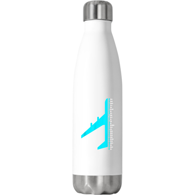 Phonetic Alphabet Pilot Airplane Funny Aviator Lover T Shirt Stainless Steel Water Bottle | Artistshot