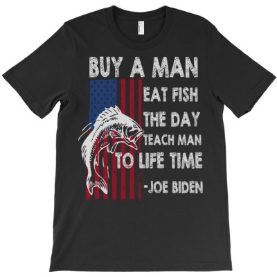 Buy A Man Eat Fish T-shirt Designed By Bariteau Hannah