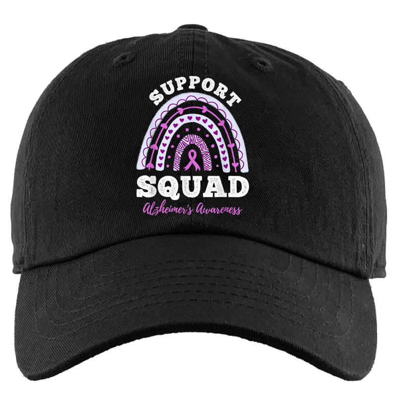 Custom Rainbow Purple Ribbon Support Squad Alzheimer's Awareness T