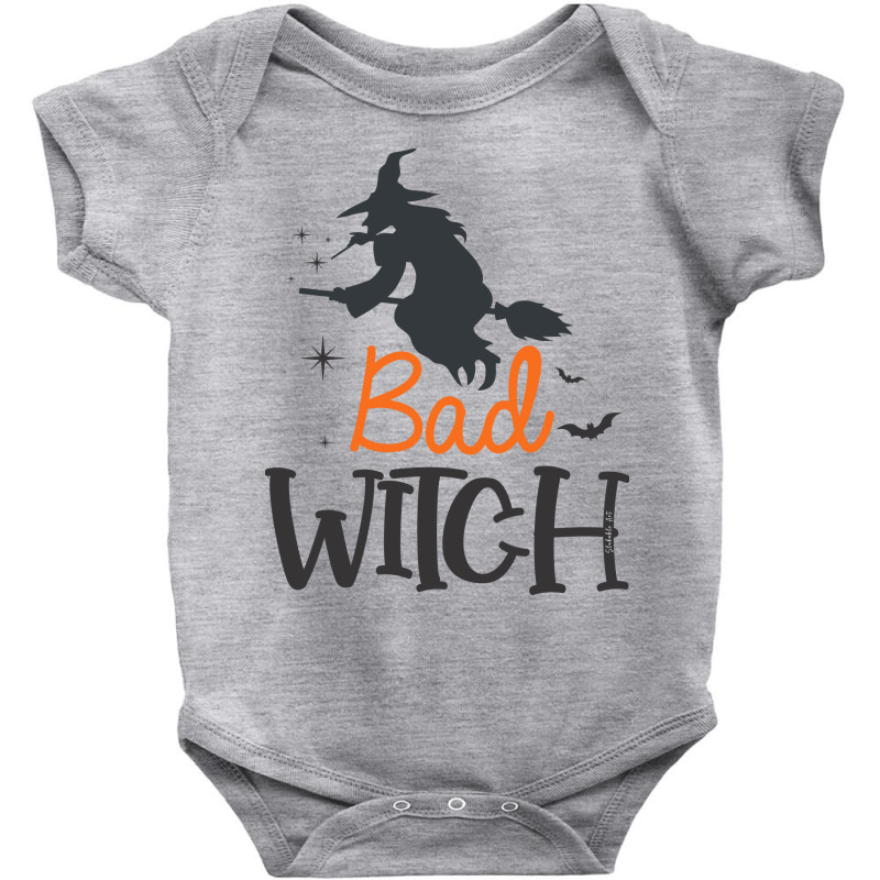 Halloween - Bad Witch Baby Bodysuit by Slukable Art | Artistshot