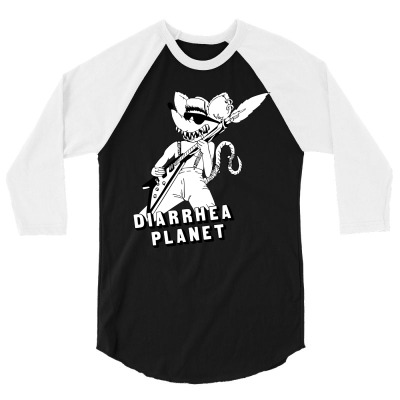 Silhouette Diarrhea Planet 3/4 Sleeve Shirt Designed By Thecindeta