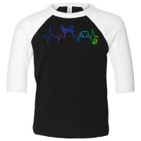 Canaan Dog T Shirtcanaan Dog  Colorful Heartbeat, Heart & Dog Paw T Sh Toddler 3/4 Sleeve Tee | Artistshot