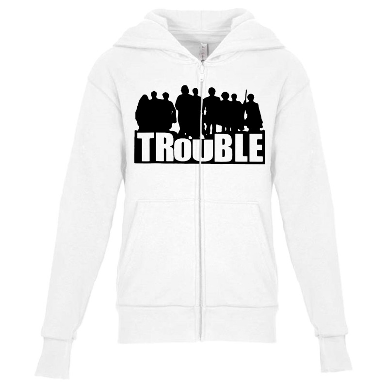 Trouble War Youth Zipper Hoodie by Woko Art | Artistshot