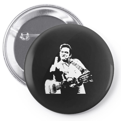 Johnny Cash Middle Finger Shirt Johnny Cash Middle Finger Poster Johnn Pin-back Button Designed By Teeshop