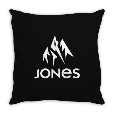 Jones Snowboard Throw Pillow Designed By Teeshop