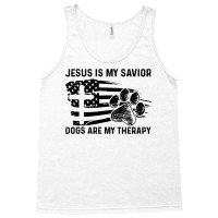 Christian Jesus Is My Savior Dogs Are My Therapy 404 Bibble Jesus Tank Top | Artistshot