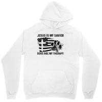 Christian Jesus Is My Savior Dogs Are My Therapy 404 Bibble Jesus Unisex Hoodie | Artistshot