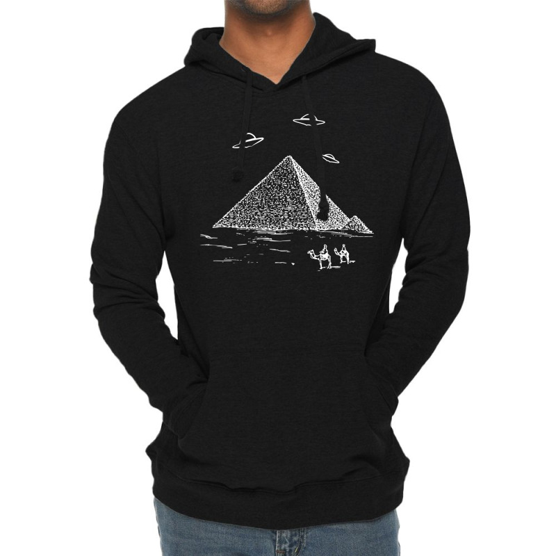 Ufo Pyramid Alien T Shirt Lightweight Hoodie | Artistshot