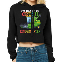 Kids Combine Harvester Back To School I'm Ready To Crush T Shirt Cropped Hoodie | Artistshot