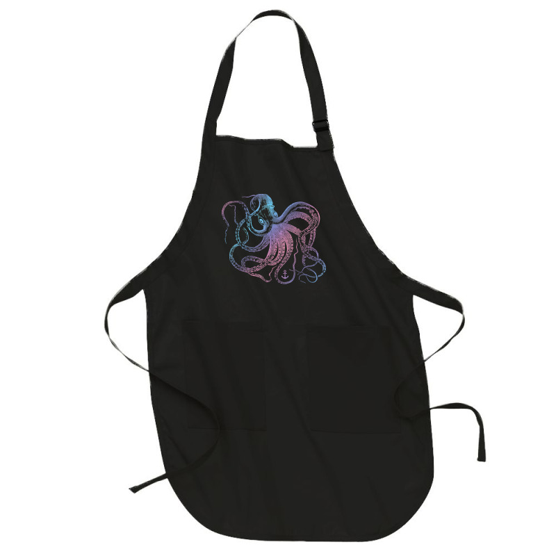 Octopus Shirt Cool Vintage Marine Biologist Ocean Sea Life 1 T Shirt Full-length Apron | Artistshot