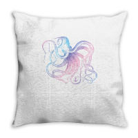 Octopus Shirt Cool Vintage Marine Biologist Ocean Sea Life 1 T Shirt Throw Pillow | Artistshot