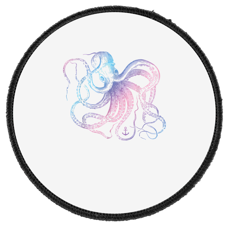 Octopus Shirt Cool Vintage Marine Biologist Ocean Sea Life 1 T Shirt Round Patch | Artistshot