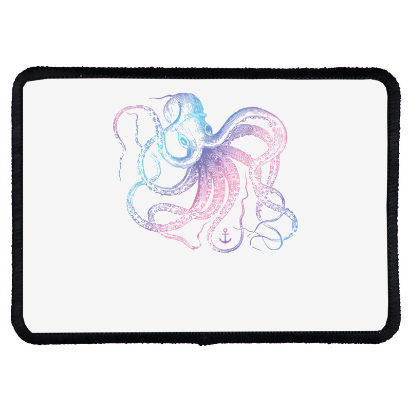 Octopus Shirt Cool Vintage Marine Biologist Ocean Sea Life 1 T Shirt Rectangle Patch | Artistshot