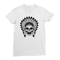 Indian Head Skull Ladies Fitted T-shirt | Artistshot