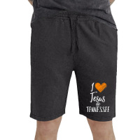 I Love Jesus And Tennessee Shirt Orange Heart Cute Fan Gift T Shirt Vintage Short | Artistshot