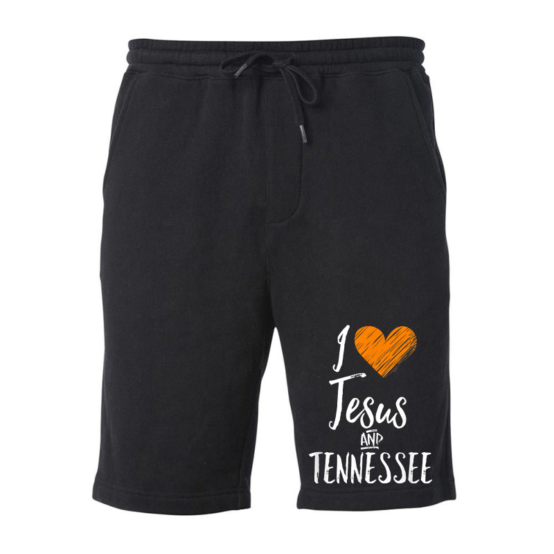 I Love Jesus And Tennessee Shirt Orange Heart Cute Fan Gift T Shirt Fleece Short by kalerttjay | Artistshot