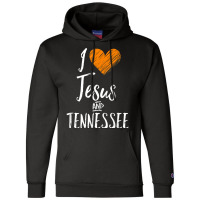 I Love Jesus And Tennessee Shirt Orange Heart Cute Fan Gift T Shirt Champion Hoodie | Artistshot