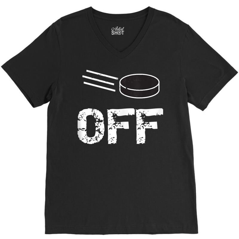 Funny Puck Off Ice Hockey Tank Top V-neck Tee | Artistshot