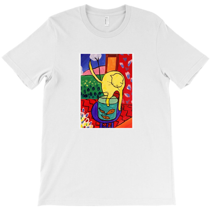 Cat With Red Fish T-shirt | Artistshot