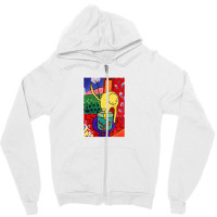 Cat With Red Fish Zipper Hoodie | Artistshot