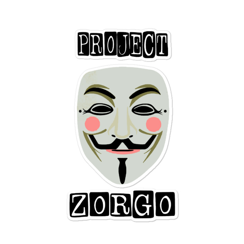Kontrakt Ved Alvorlig Custom Project Zorgo Anonymous Mask Hacker Sticker By Jordan Shop -  Artistshot