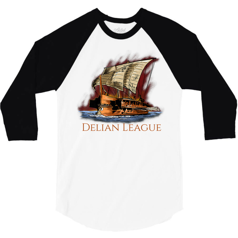 Ancient Greek History   Delian League   Athenian Trireme Premium T Shi 3/4 Sleeve Shirt | Artistshot