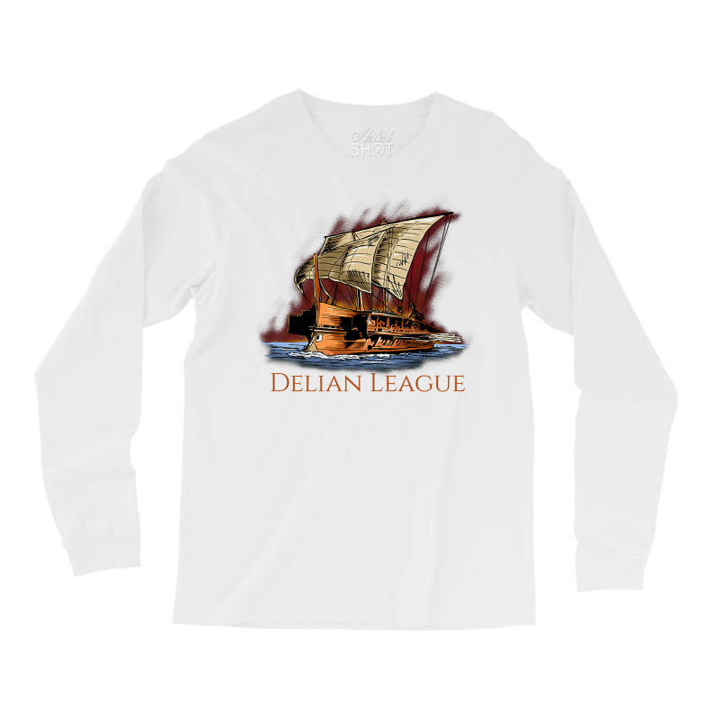 Ancient Greek History   Delian League   Athenian Trireme Premium T Shi Long Sleeve Shirts | Artistshot