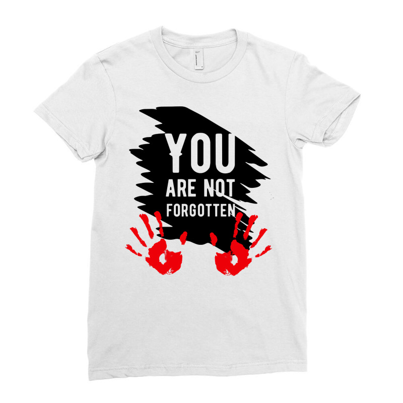 Native American You Are Not Forgotten Native American55 Ladies Fitted T-Shirt by golferu | Artistshot