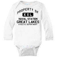 Property Of Naval Station Great Lakes Athletic Department T Shirt Long Sleeve Baby Bodysuit | Artistshot