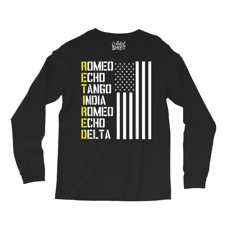 Military, Police, Pilot Retirement Design Phonetic Alphabet T Shirt Long Sleeve Shirts | Artistshot