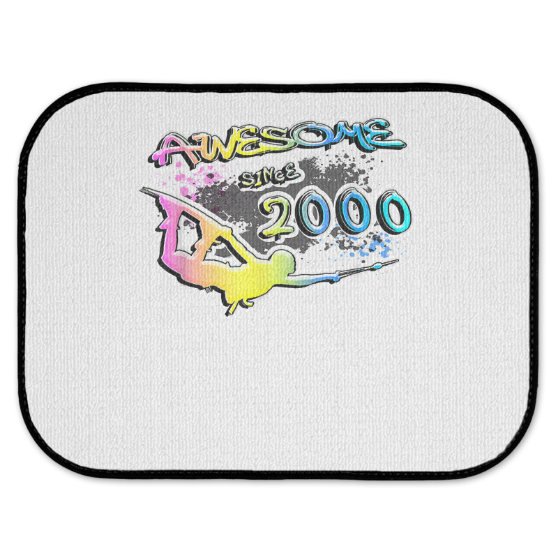 Awesome Since 2000. Wakeboard Lifestyle T Shirt Rear Car Mat | Artistshot