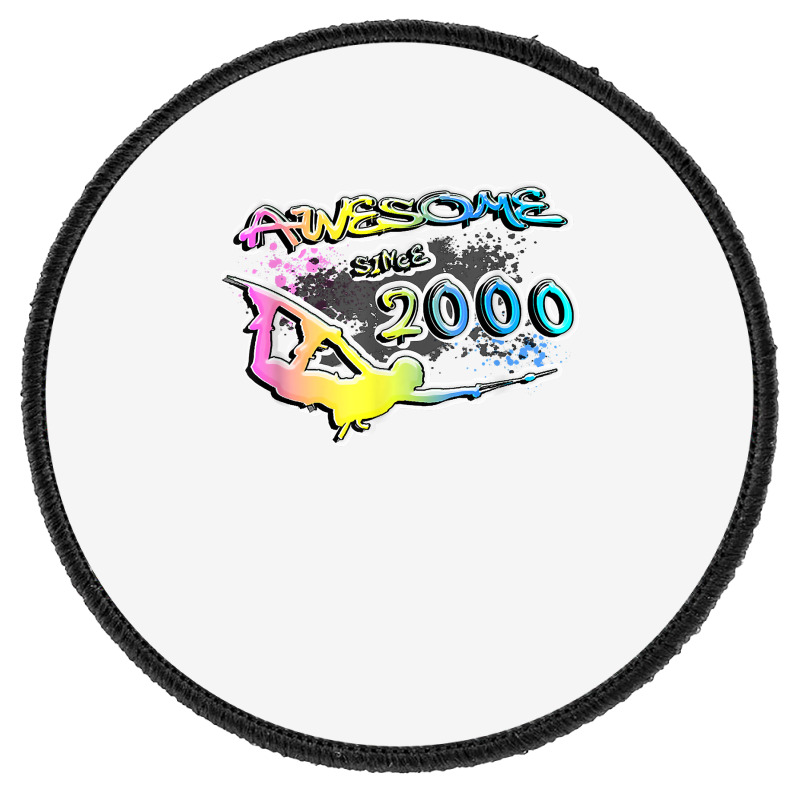 Awesome Since 2000. Wakeboard Lifestyle T Shirt Round Patch | Artistshot