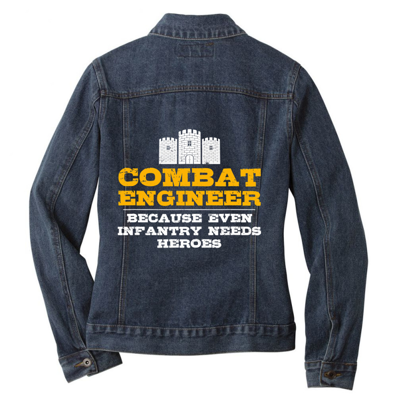 Combat Engineer   Engineer Gifts   Army Engineering T Shirt Ladies Denim Jacket by bakien89 | Artistshot