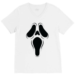 scream ghost face scary movie halloween party V-Neck Tee | Artistshot