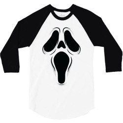 scream ghost face scary movie halloween party 3/4 Sleeve Shirt | Artistshot