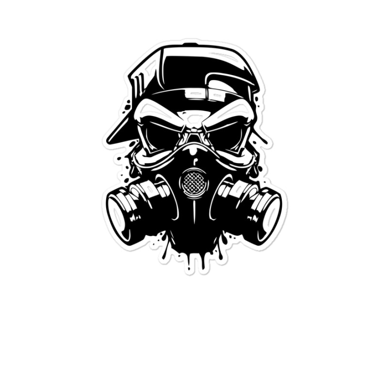 Custom Gas Mask Funny Hip Hop Sticker By Yathad - Artistshot