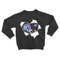 Torn Paper Technology Space Astronaut Toddler Sweatshirt | Artistshot