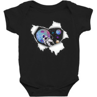 Torn Paper Technology Space Astronaut Baby Bodysuit | Artistshot