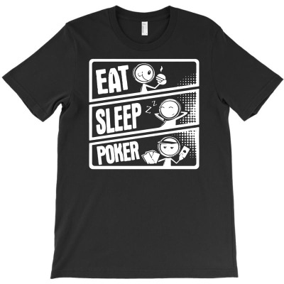 V3 Eat Sleep Poker T-shirt Designed By Andini Aprianty