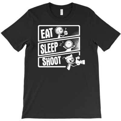 V3 Eat Sleep Shoot T-shirt Designed By Andini Aprianty