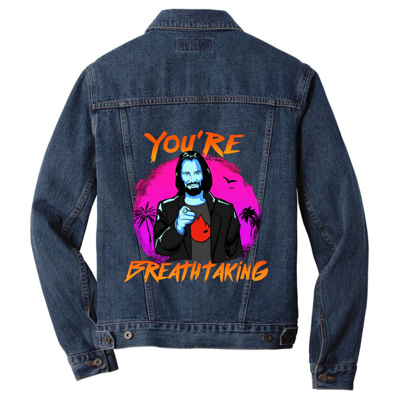 Custom You Are Breathtaking Keanu Reeves Men Denim Jacket By