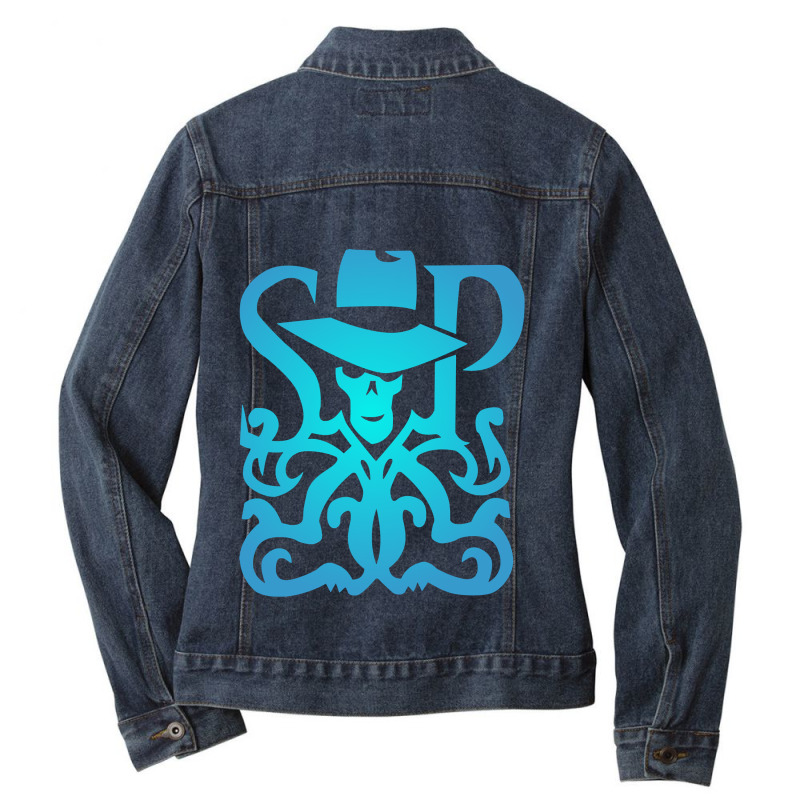 Art Skulduggery Call Me Retro Ladies Denim Jacket by ArtistConner | Artistshot