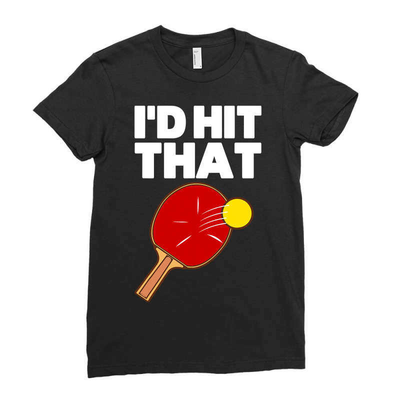 Cool Table Tennis Design For Men Women Game Ping Pong Lovers T Shirt Ladies Fitted T-Shirt by bakien89 | Artistshot