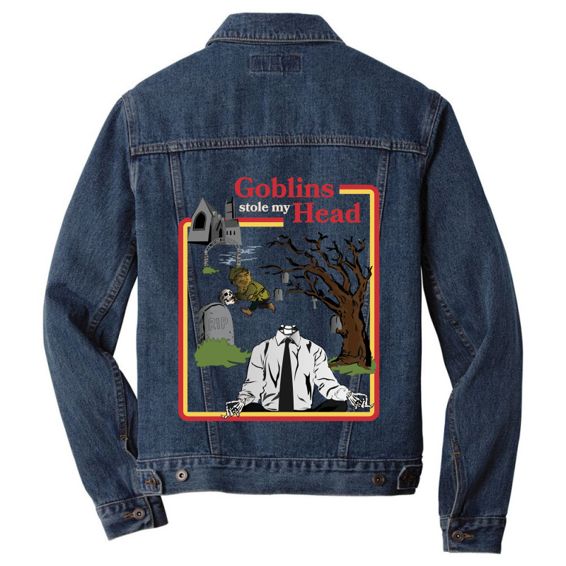 Goblins Stole My Head Vintage Retro Men Denim Jacket by ArtistConner | Artistshot