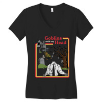 Goblins Stole My Head Vintage Retro Women's V-neck T-shirt | Artistshot